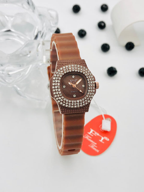 Veloria™ Luxe Crystal Bezel Quartz Watch