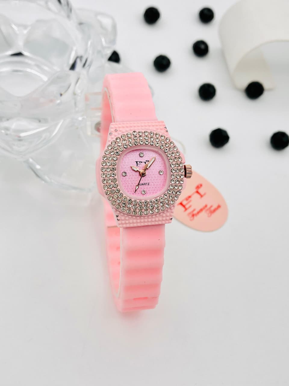 Veloria™ Luxe Crystal Bezel Quartz Watch