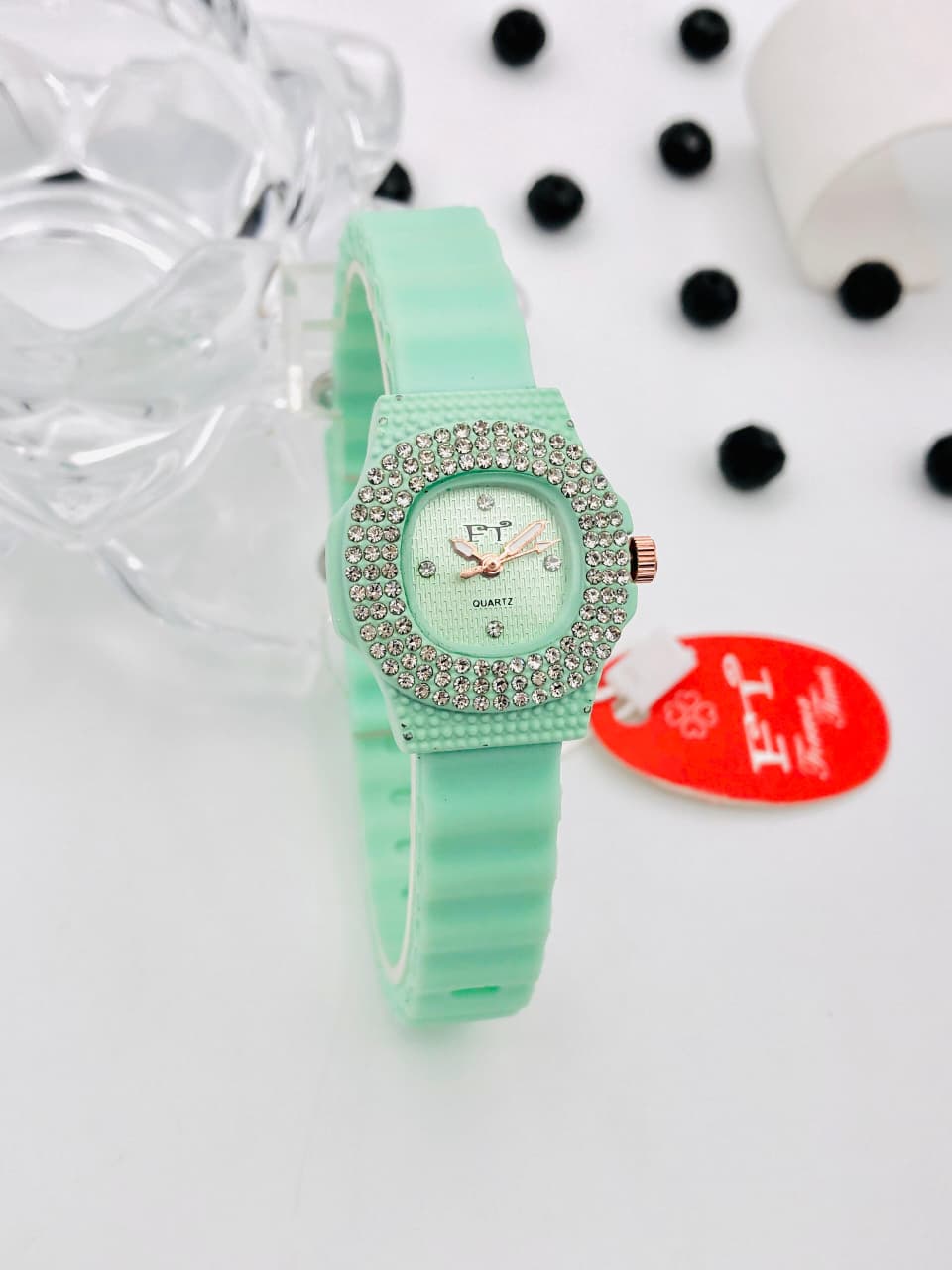 Veloria™ Luxe Crystal Bezel Quartz Watch