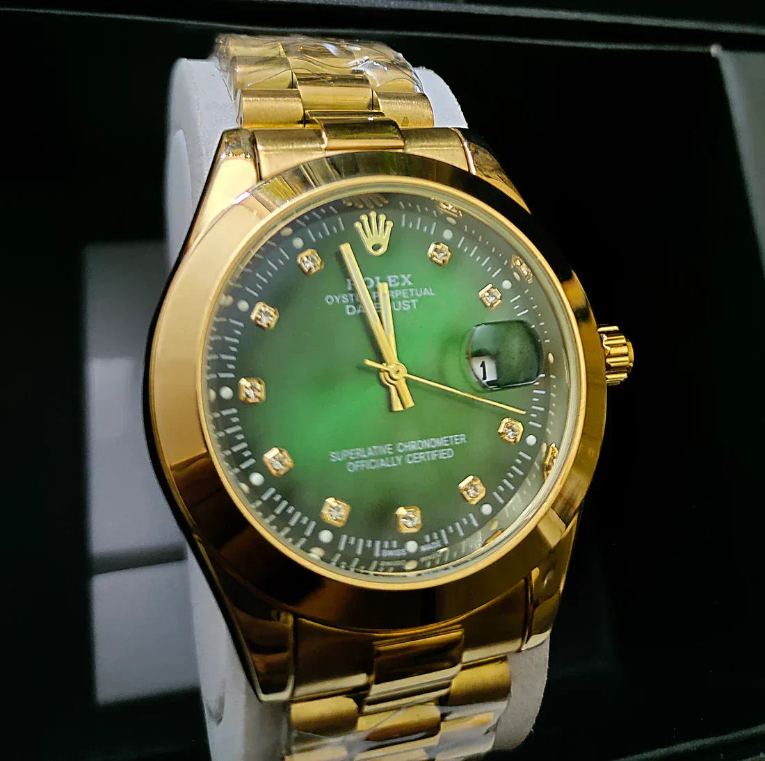 Rolex Oyster Perpetual Gold Green