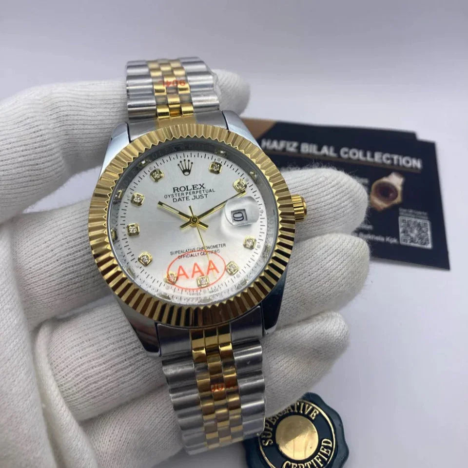 Rolex Oyster Perpetual Silver Gold