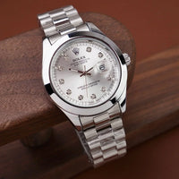 Rolex Oyster Perpetual Silver front