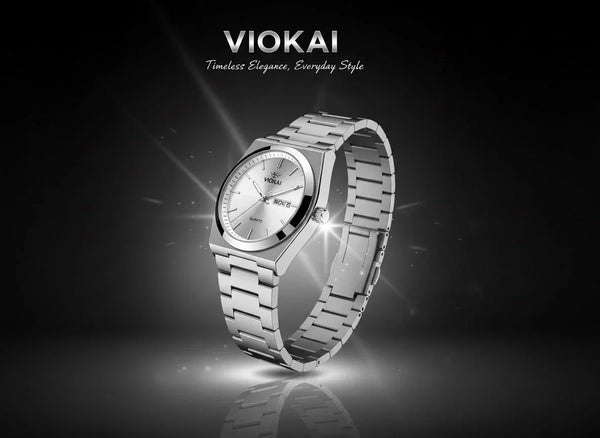 Viokai Men’s Stainless Steel Quartz Watch