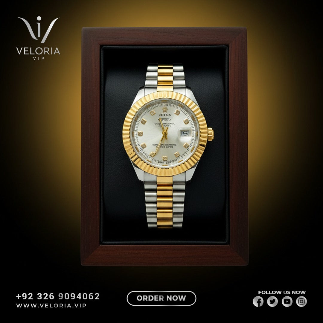 Rolex Oyster Perpetual Day Datejust Stainless Steel Watch