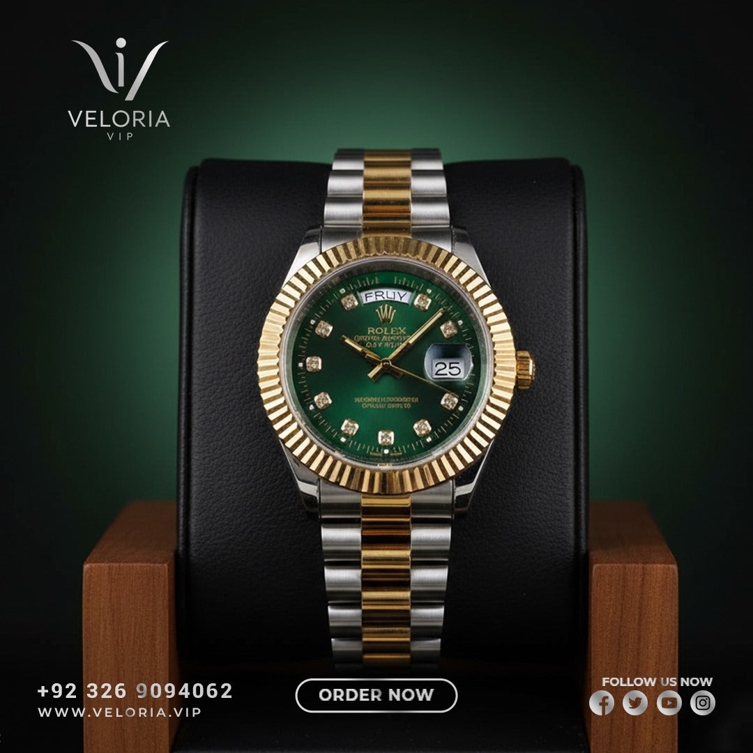 Rolex Oyster Perpetual Day Datejust Stainless Steel Watch